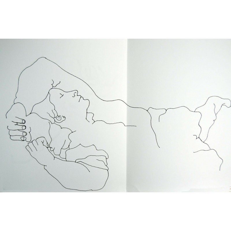 EDUARDO CHILLIDA Litografia original, 2001. 40 x 60 cm.