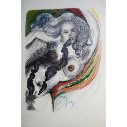 SALVADOR DALI -  Huîtres et nu