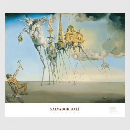 SALVADOR DALI - La tentacion de San Antonio. 66 x 70 cm