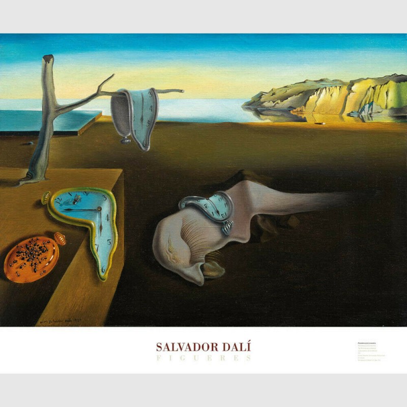 SALVADOR DALI - La pesistencia de la memoria. 66 x 80 cm