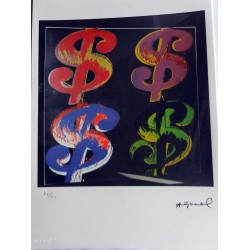 ANDY WARHOL - 4 dollar sign