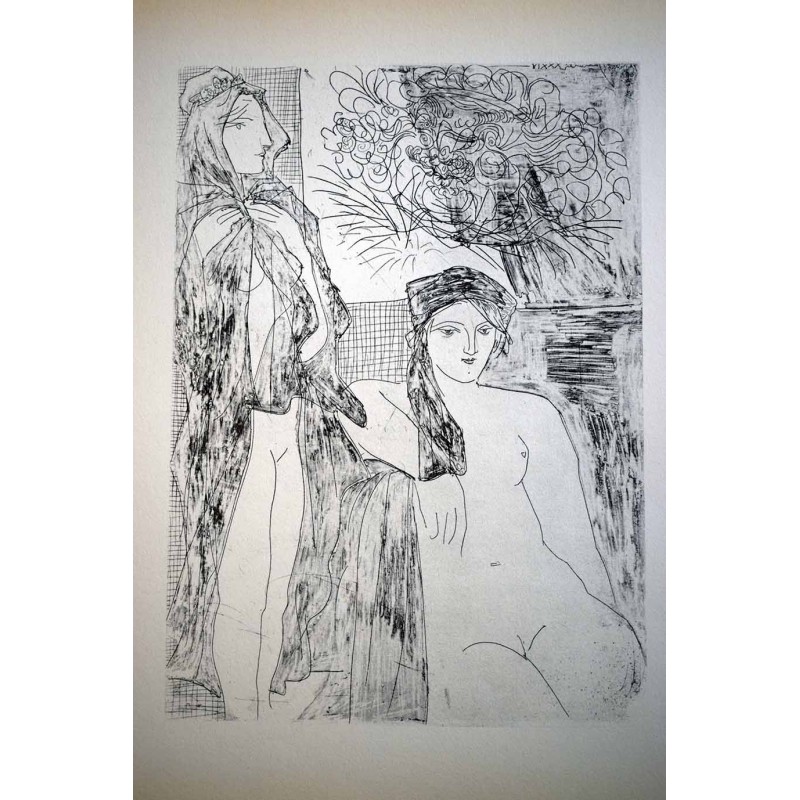 PABLO PICASSO - Rembrandt y dos mujeres