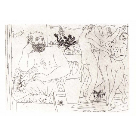 PABLO PICASSO - Escultor y grupo escultorico de tres bailarinas