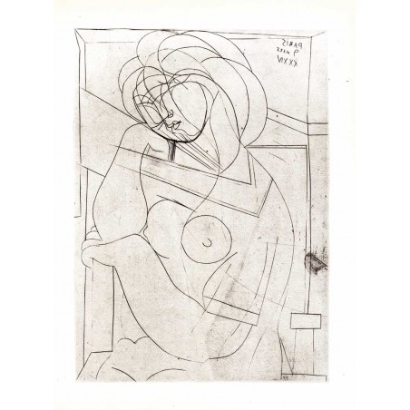 PABLO PICASSO - Mujer sentada con la cabeza apoyada en la mano