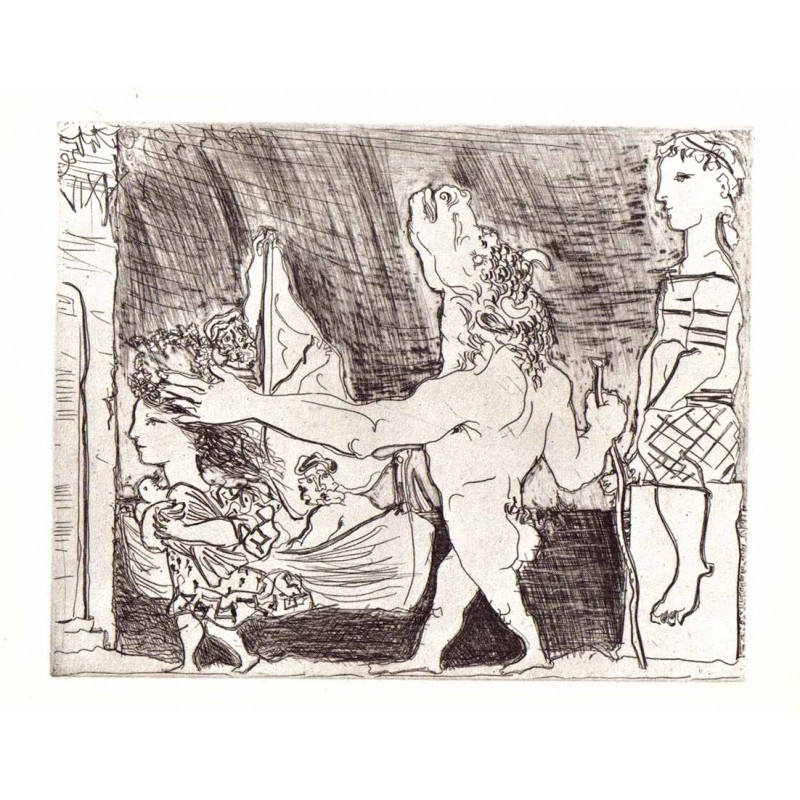 PABLO PICASSO - Minotauro ciego guiado por una niña II