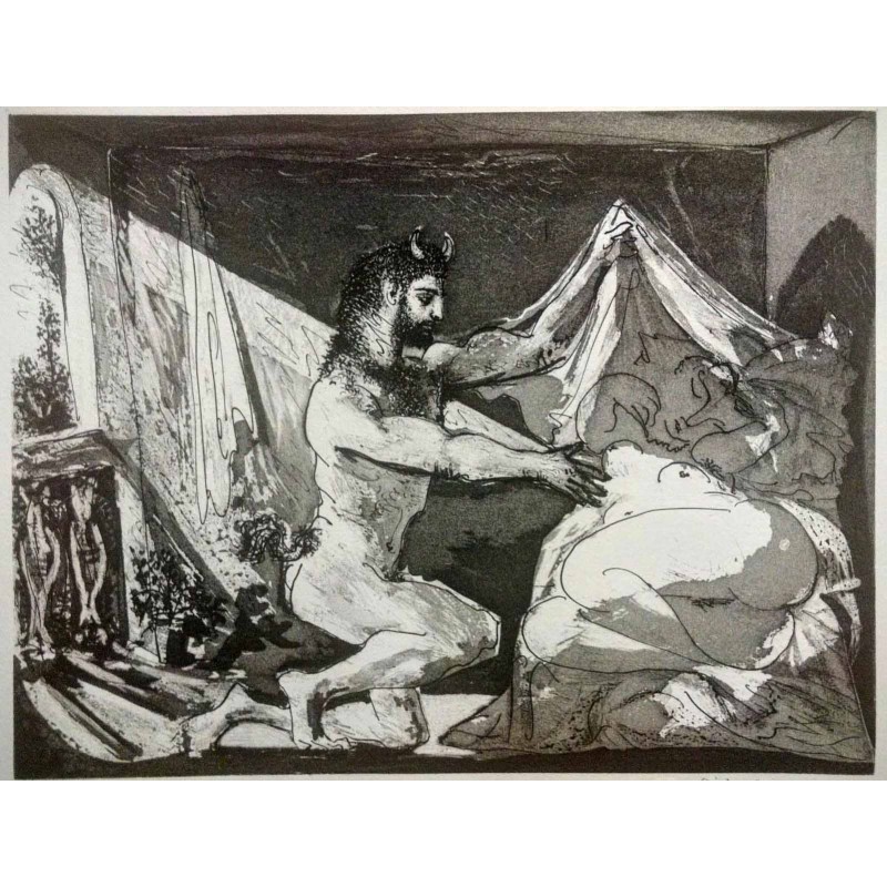 PABLO PICASSO - Fauno descubriendo a una mujer