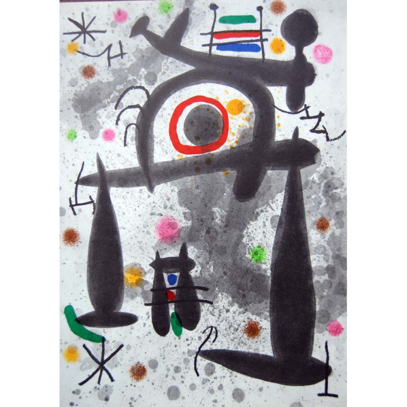 JOAN MIRÓ - Litografia original Derriere le miroir - 1971