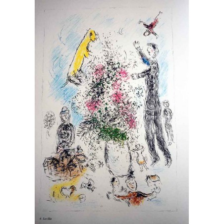 MARC CHAGALL - Las lilas