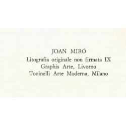 JOAN MIRO - Litografia original IX