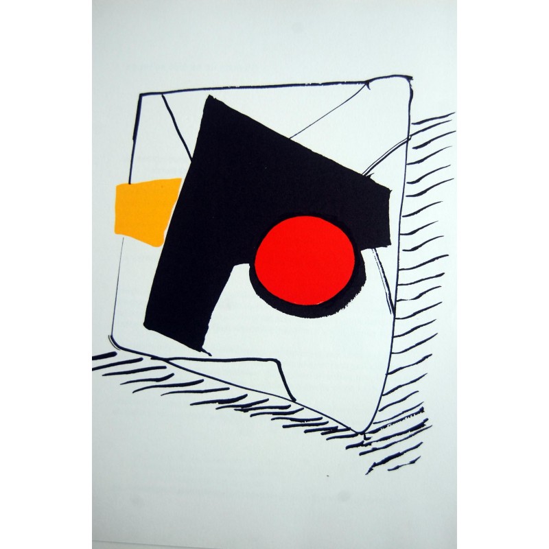ALEXANDER CALDER - Litografia original Derriere le miroir 1976