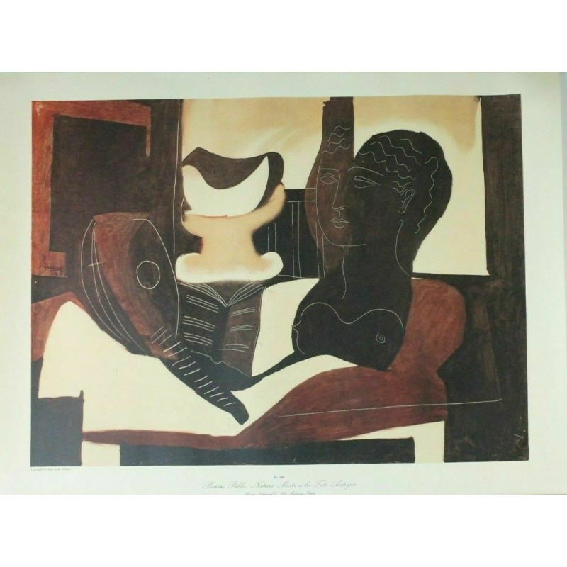 PABLO PICASSO - Naturaleza muerta y cabeza antigua