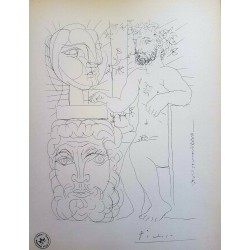 PABLO PICASSO - Escultor y cabezas esculpidas