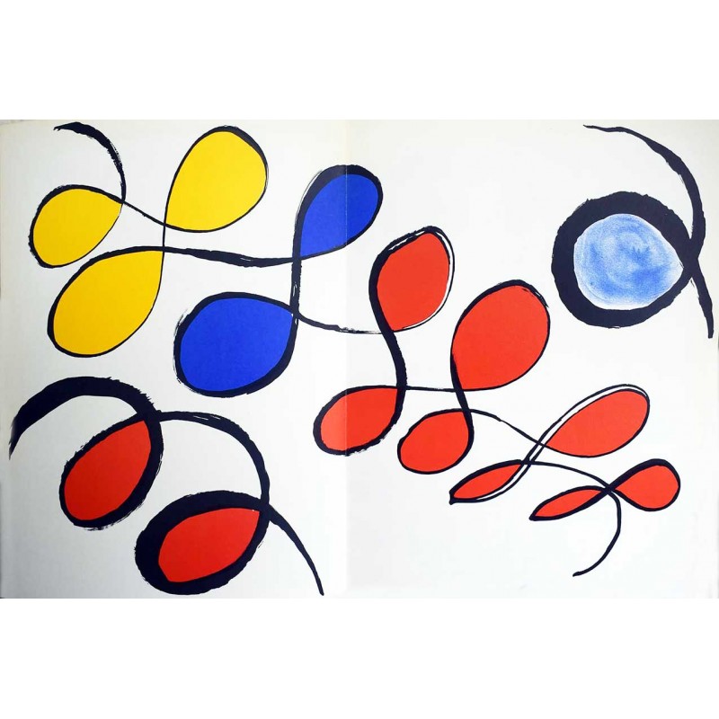 ALEXANDER CALDER - Litografia original Derriere le miroir 1976