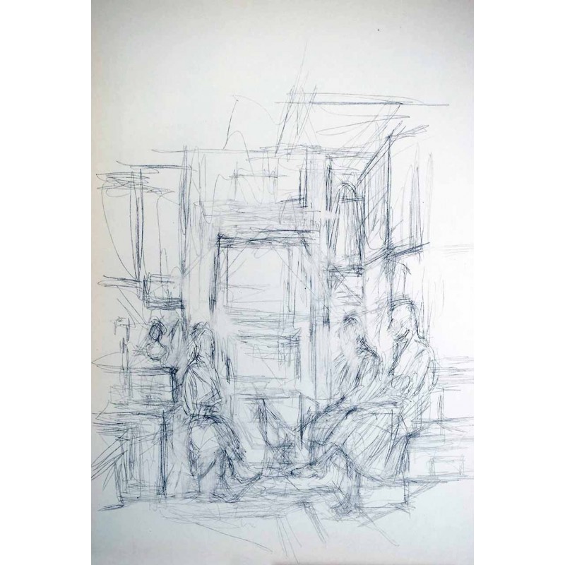 Alberto Giacometti - Litografia original Derriere le miroir - 1971