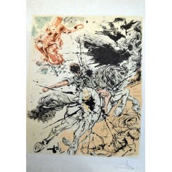 SALVADOR DALI - Dulcinée couronne le chevalier