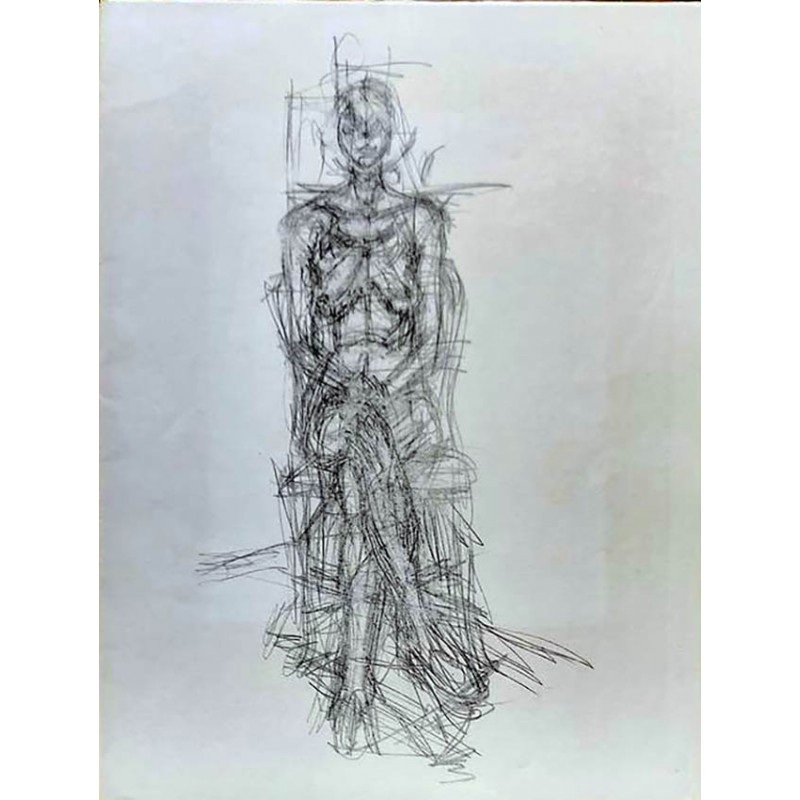 Alberto Giacometti - Litografia original Derriere le miroir - 1954
