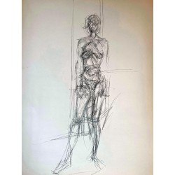 Alberto Giacometti - Litografia original Derriere le miroir - 1954