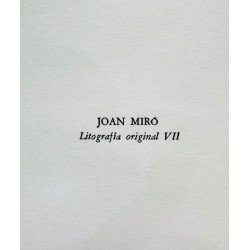 JOAN MIRO - Litografia original VII