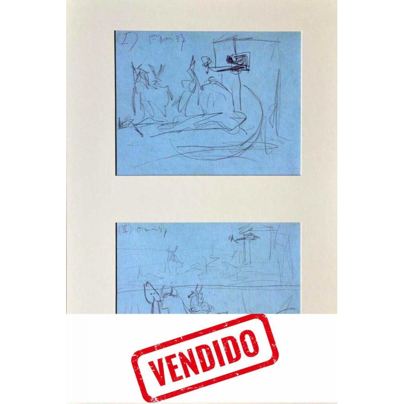 PABLO PICASSO - Boceto para el Guernica