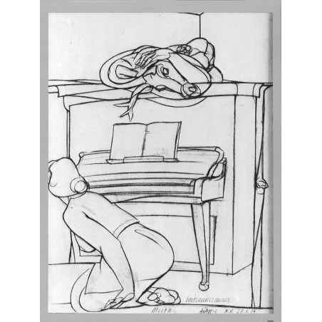 copy of VALERIO ADAMI- Litografia original DLM