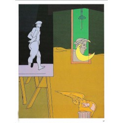 VALERIO ADAMI- Cuatricomia sobre papel bristol