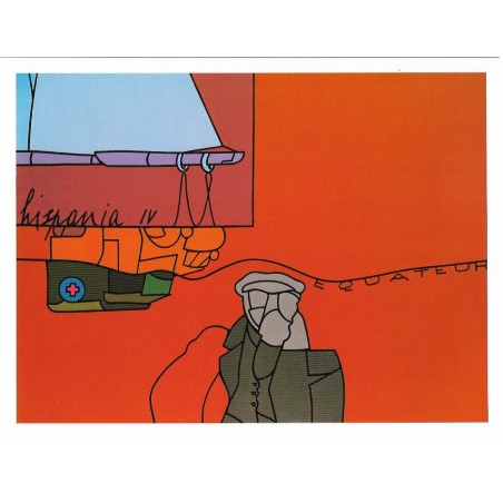 VALERIO ADAMI- Cuatricomia sobre papel bristol