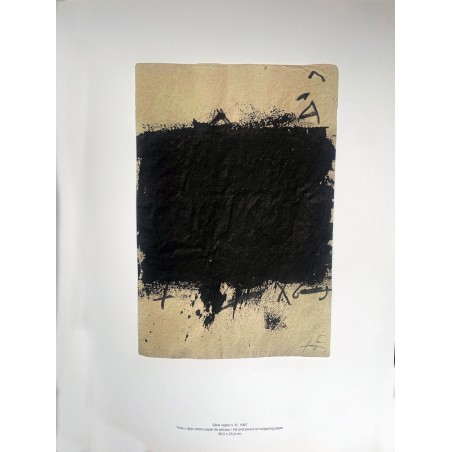 Antoni Tàpies: TÀPIES Sèrie Negre - Litografia IV