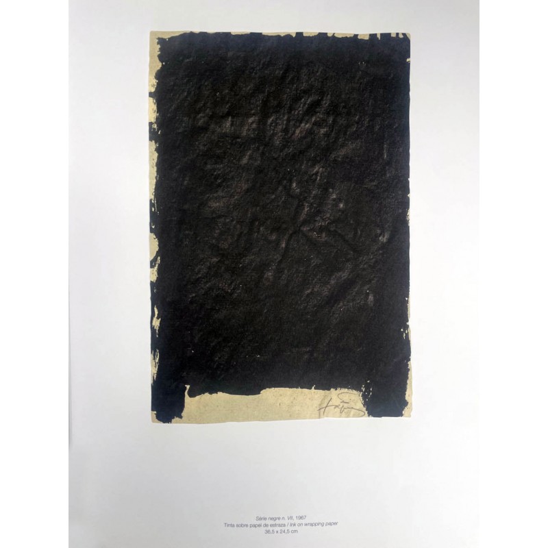Antoni Tàpies: TÀPIES Sèrie Negre - Litografia VII