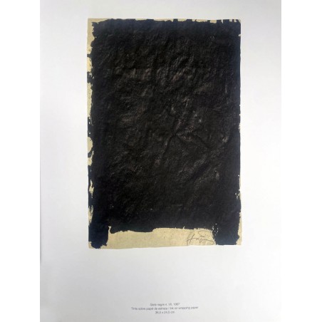 Antoni Tàpies: TÀPIES Sèrie Negre - Litografia VII