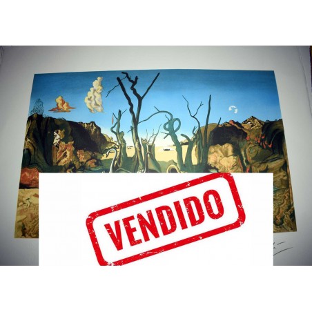 SALVADOR DALI - Cisnes que se reflejan en elefantes