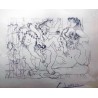 PABLO PICASSO - Sculptor at rest and bacchanal with bull