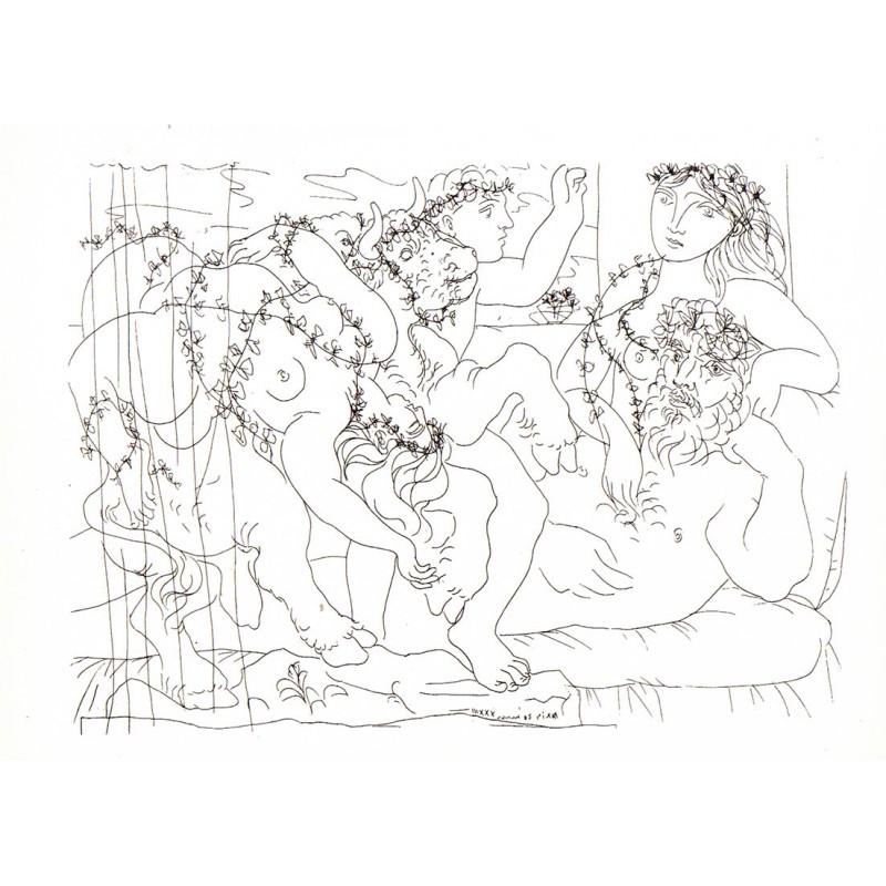 PABLO PICASSO - Sculpteur au repos et bacchanale avec taureau