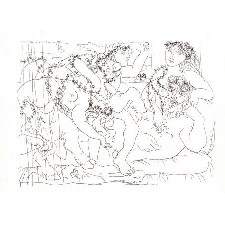PABLO PICASSO - Sculpteur au repos et bacchanale avec taureau