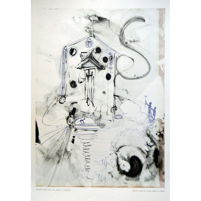 SALVADOR DALI - Invierno ideal de la casa, palacio y cabaña