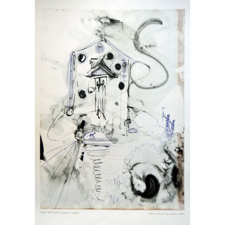 SALVADOR DALI - Invierno ideal de la casa, palacio y cabaña