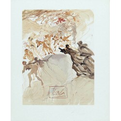 SALVADOR DALI - Ascent to the seventh circle of the mountain of purification,