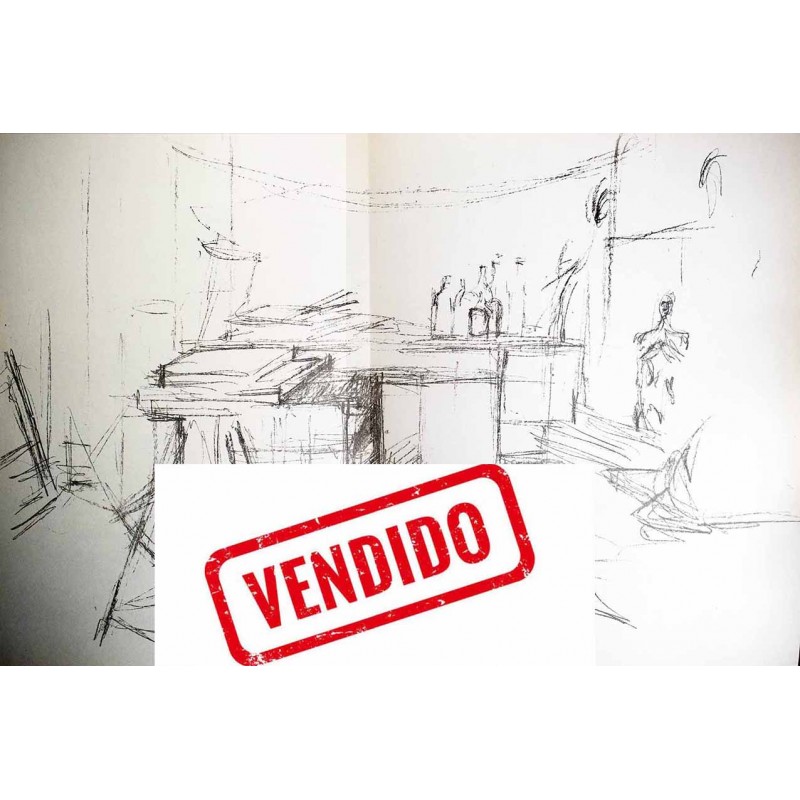 Alberto Giacometti - Litografia original Derriere le miroir - 1971