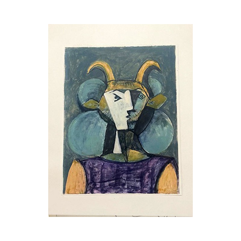 PABLO PICASSO - Testa di fauno. Rivista Verve n. 19-20