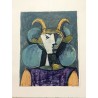 PABLO PICASSO - Tête de faune. Verve Magazine n° 19-20