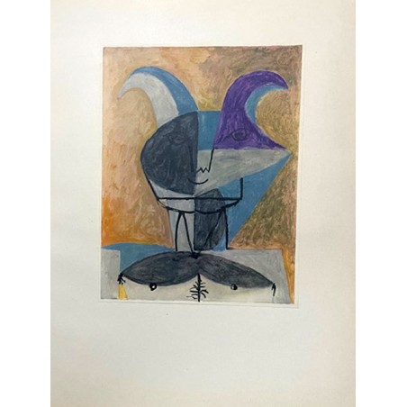 PABLO PICASSO - Tête de faune II. Verve Magazine n° 19-20