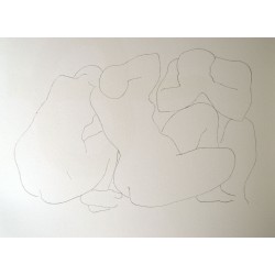 EDUARDO CHILLIDA Litografia original, 2001. 40 x 30 cm.